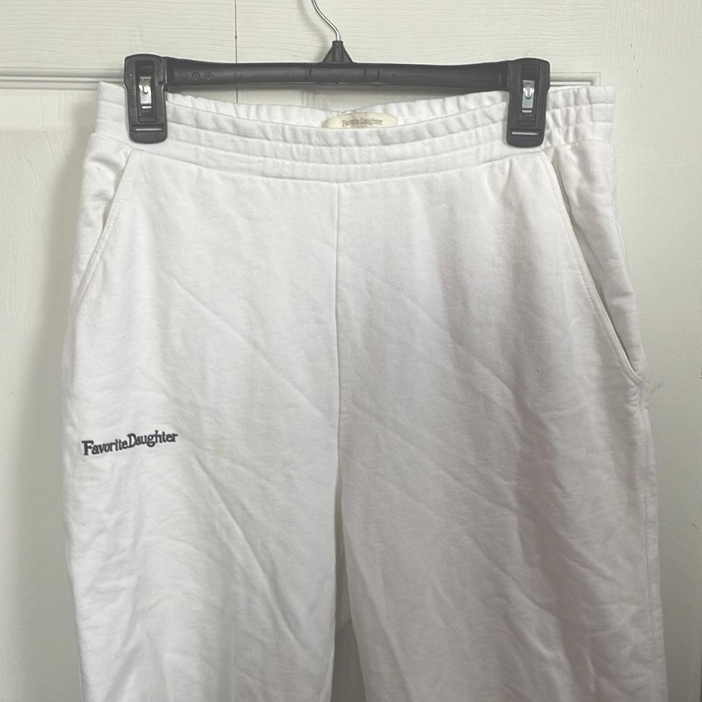 white sweatpants